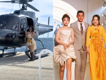 Mẫu nhí khoe clip đi chơi bằng trực thăng hóa ra là ái nữ tiệm vàng Đồng Tháp, ngoại hình xinh như búp bê