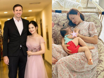Diễn viên Lan Phương ly thân chồng Tây cao 2m sau 1 năm sinh con gái thứ 2