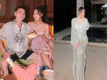 Quang Minh xưng chồng ngọt xớt khi tình tứ bên bạn gái kém 37 tuổi, hot mom tung ảnh nóng bỏng hậu sinh nở