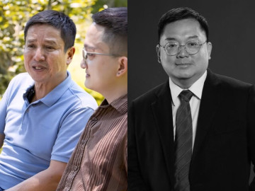 NSƯT Chí Trung đưa con trai đến viếng ông Hoàng Nam Tiến: Hàng người dài dằng dặc, giàn giụa nước mắt