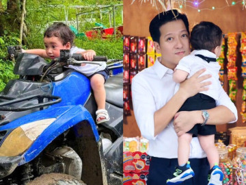 Video con trai Trường Giang nghịch nước trong biệt thự 70 tỷ hút triệu view, bé Hope nay tuấn tú tóc xoăn như lai Tây