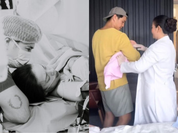 Ngô Thanh Vân sinh con đầu lòng với chồng trẻ Huy Trần ở tuổi U50, vỡ òa khoảnh khắc da kề da với ái nữ