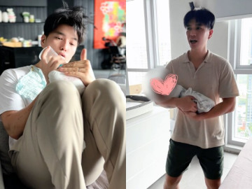 Chồng trẻ của Ngô Thanh Vân đầu bù tóc rối sau khi đón tiểu công chúa, chăm con vẫn bận kiếm tiền mua tã