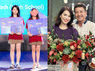 Bạn gái kém 17 tuổi của NSƯT Chí Trung tự hào khoe con gái học giỏi, ái nữ xinh xắn chuẩn gen mẹ Á hậu