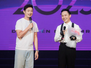 MC Anh Tuấn "vượt bão" để dự fancon của Đinh Tiến Đạt, nam rapper gửi lời cảm ơn đến bà xã