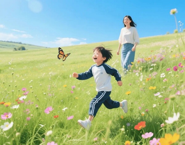 A family enjoying outdoor activities