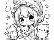 Nuôi con IQ EQ - Tranh tô màu búp bê xinh đẹp và các món đồ chơi yêu thích cho bé gái