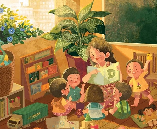 Một số trẻ có khả năng ngôn ngữ tốt.