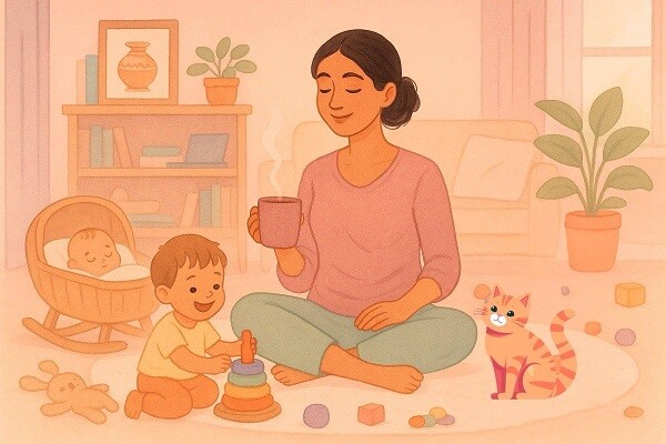 Khi trẻ chào đời, các giác quan phát triển nhanh chóng.