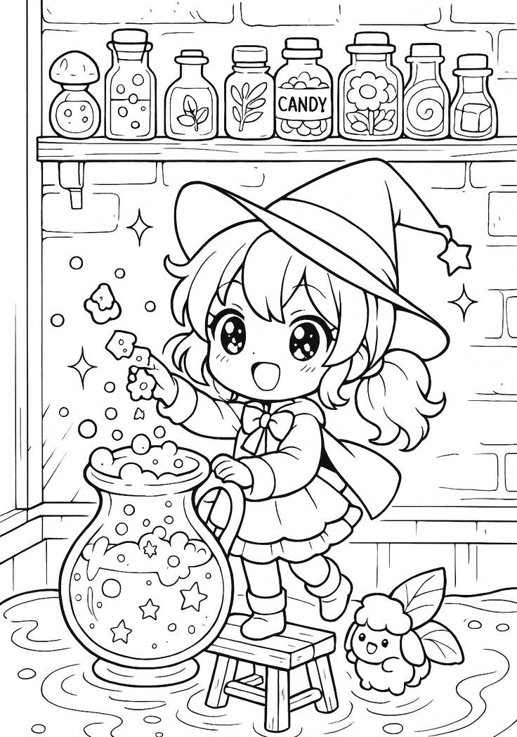 Tranh tô màu búp bê xinh đẹp và các món đồ chơi yêu thích cho bé gái - 10