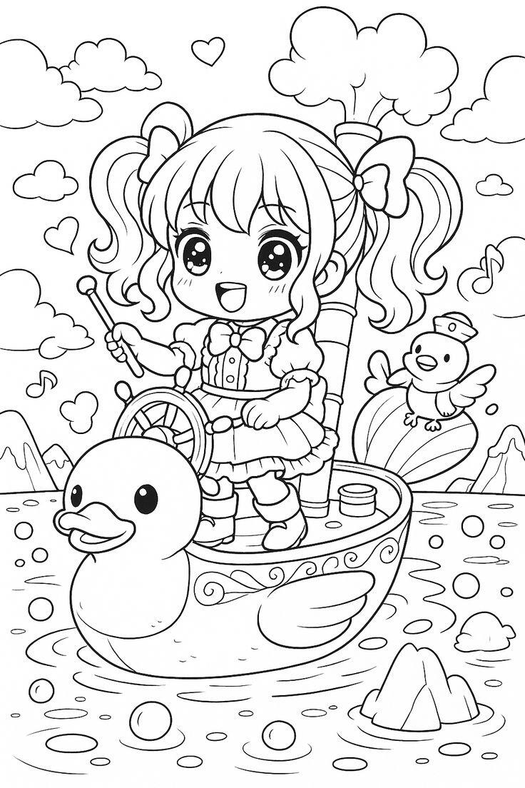 Tranh tô màu búp bê xinh đẹp và các món đồ chơi yêu thích cho bé gái - 13