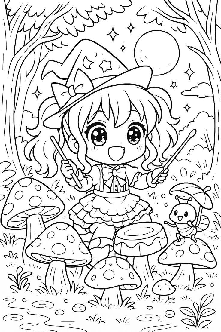 Tranh tô màu búp bê xinh đẹp và các món đồ chơi yêu thích cho bé gái - 16