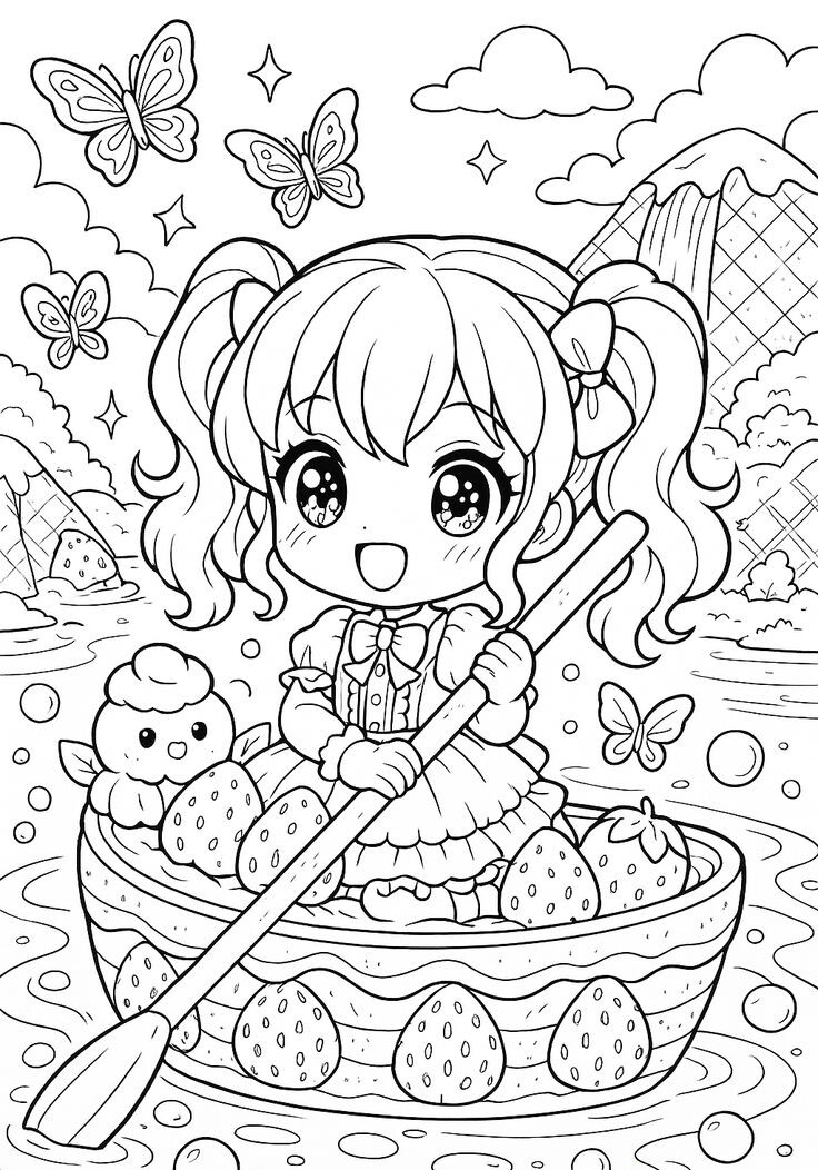 Tranh tô màu búp bê xinh đẹp và các món đồ chơi yêu thích cho bé gái - 9