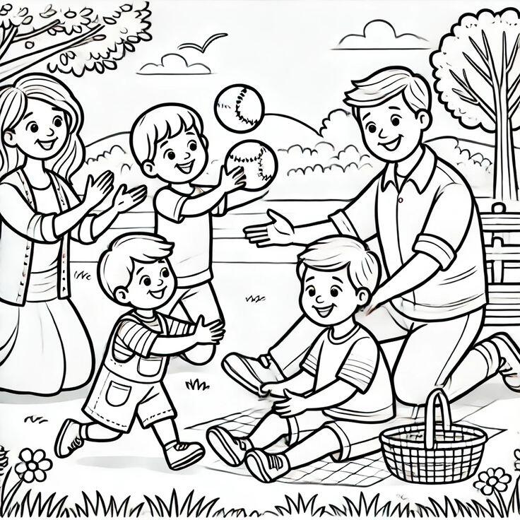 Bé tô màu tranh gia đình tặng bố mẹ ngày Vu Lan báo hiếu - 8