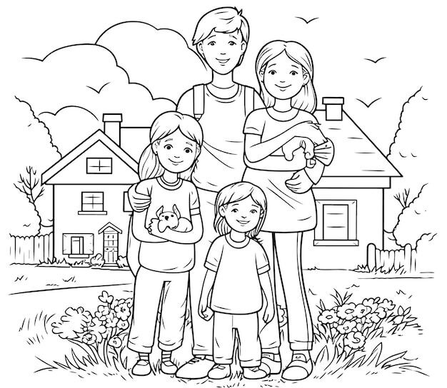 Bé tô màu tranh gia đình tặng bố mẹ ngày Vu Lan báo hiếu - 11