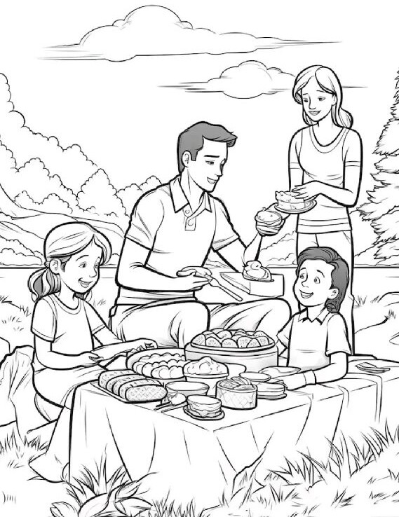 Bé tô màu tranh gia đình tặng bố mẹ ngày Vu Lan báo hiếu - 12