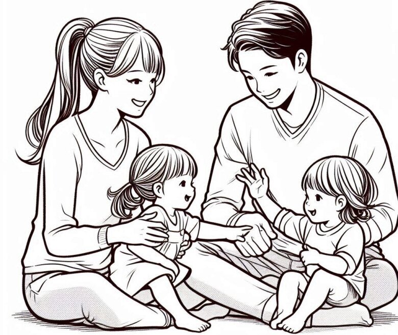 Bé tô màu tranh gia đình tặng bố mẹ ngày Vu Lan báo hiếu - 14