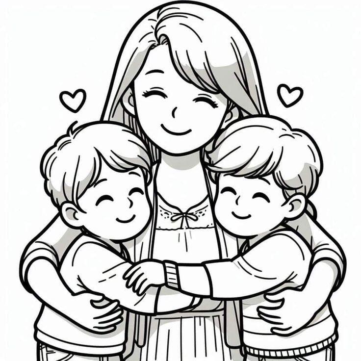 Bé tô màu tranh gia đình tặng bố mẹ ngày Vu Lan báo hiếu - 15