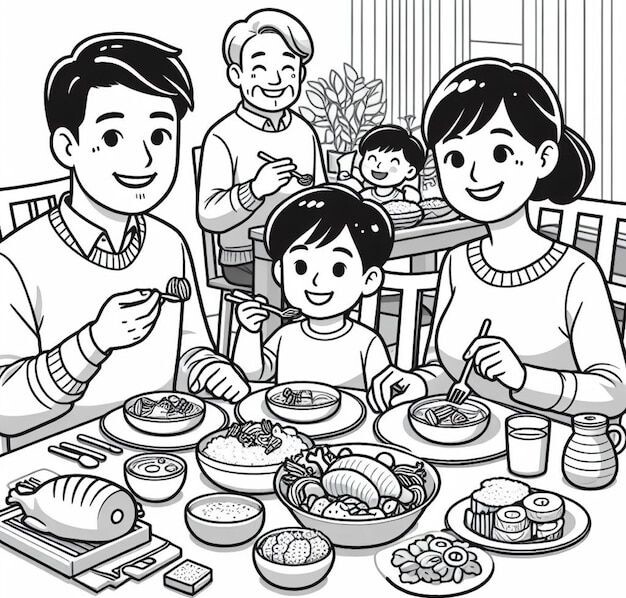 Bé tô màu tranh gia đình tặng bố mẹ ngày Vu Lan báo hiếu - 20