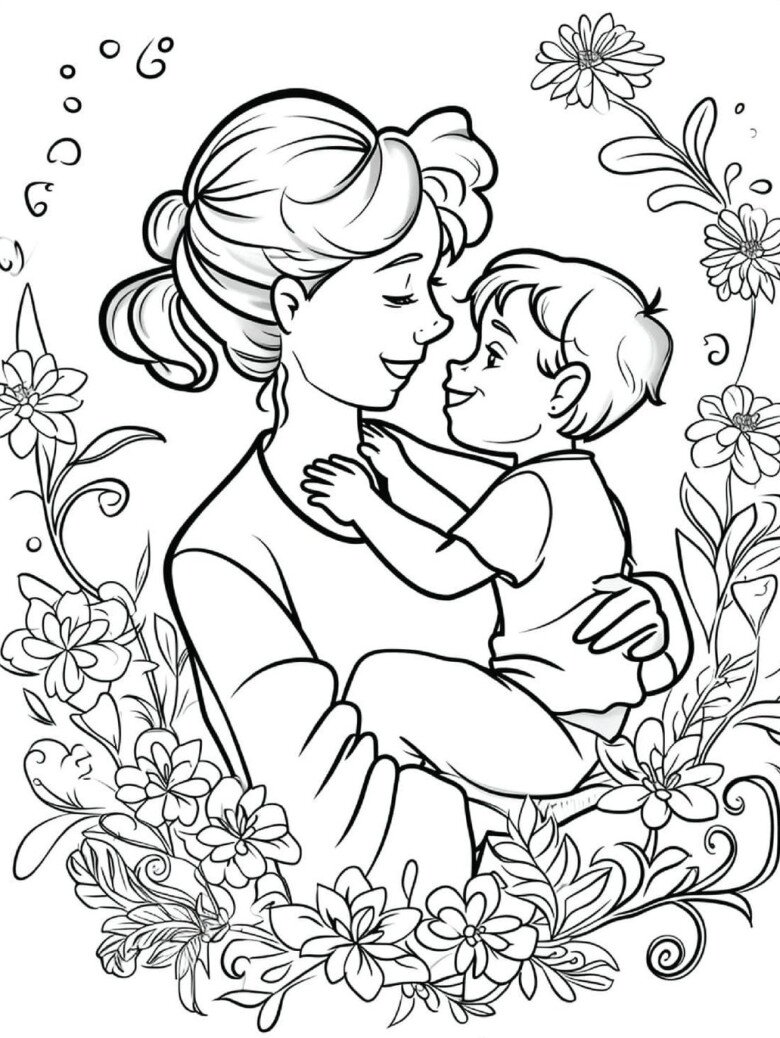 Bé tô màu tranh gia đình tặng bố mẹ ngày Vu Lan báo hiếu - 1