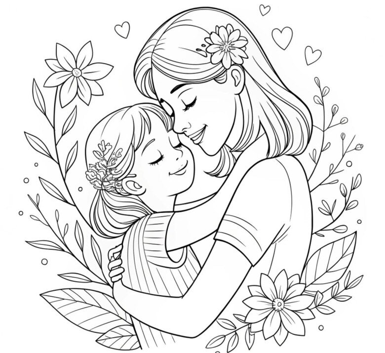 Bé tô màu tranh gia đình tặng bố mẹ ngày Vu Lan báo hiếu - 2