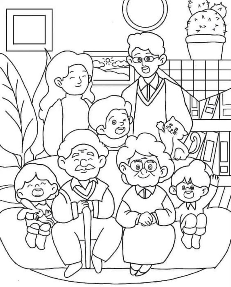 Bé tô màu tranh gia đình tặng bố mẹ ngày Vu Lan báo hiếu - 7