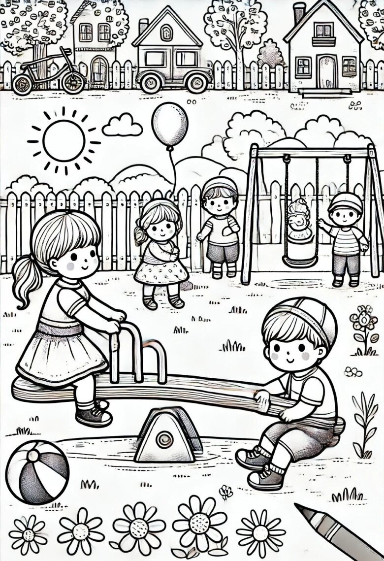 Tranh tô màu trường học, giúp bé hào hứng làm quen năm học mới - 18