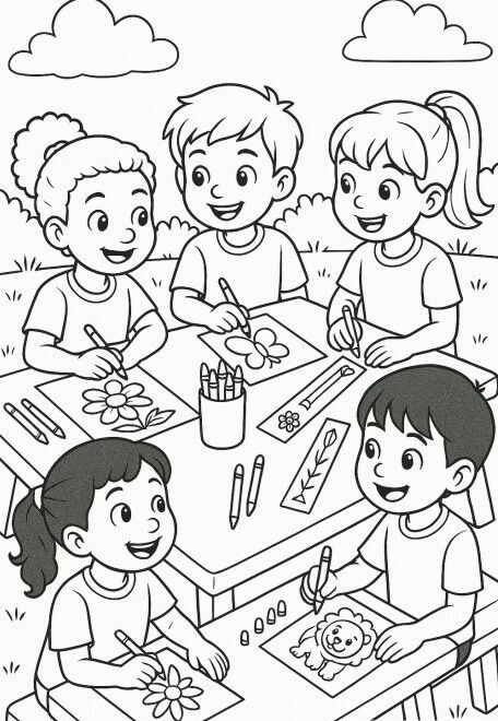 Tranh tô màu trường học, giúp bé hào hứng làm quen năm học mới - 4