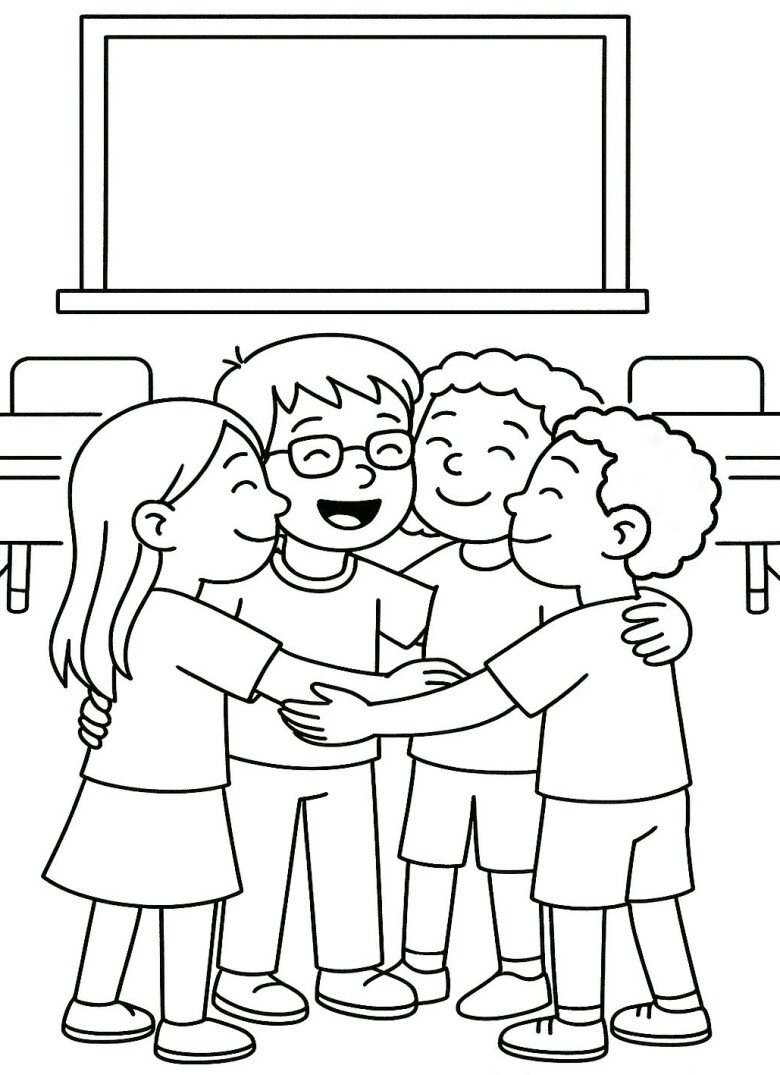 Tranh tô màu trường học, giúp bé hào hứng làm quen năm học mới - 9