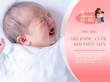 Khoảng cách lớn giữa trẻ khóc và cười khi thức dậy, nhất là số 3 thấy rõ khác biệt về EQ