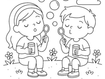 20 tranh tô màu hoạt động vui, trẻ tự tô nên màu sắc cho kỷ niệm đẹp trong tuổi thơ