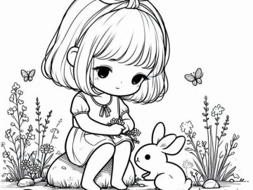 Tranh tô màu bé chơi với thú cưng giúp nuôi dưỡng lòng đồng cảm, gần gũi với các loài vật