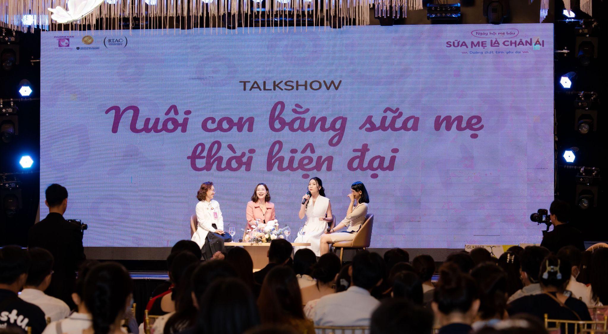 Hot mom Thanh Trần, Mẹ sữa gen Z Thu Nương - Hoa hậu Bầu Phương Châu Truyền cảm hứng 2024 cùng ngồi talkshow chia sẻ những câu chuyện nuôi con bằng sữa mẹ