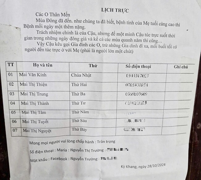 Anh trai làm lịch trực, chia nhau mỗi tối có người sang ngủ cùng mẹ