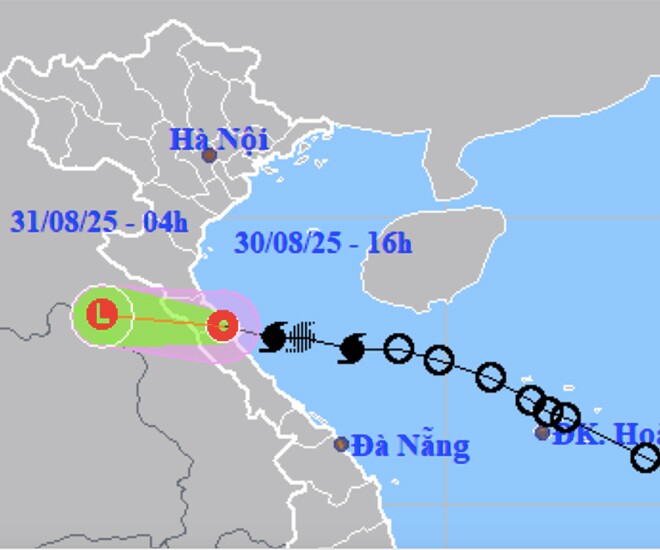 Bão số 6 suy yếu thành áp thấp nhiệt đới, đổ bộ Bắc Quảng Trị- Nam Hà Tĩnh