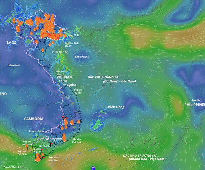Thời tiết trên biển và trên đất liền nước ta xấu trong những ngày tới.