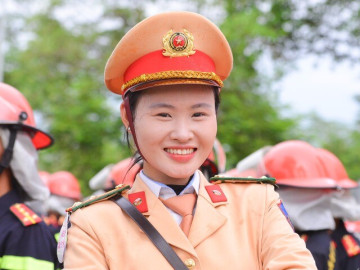 Nữ chiến sĩ công an tự hào hai lần làm khối trưởng đoàn diễu binh