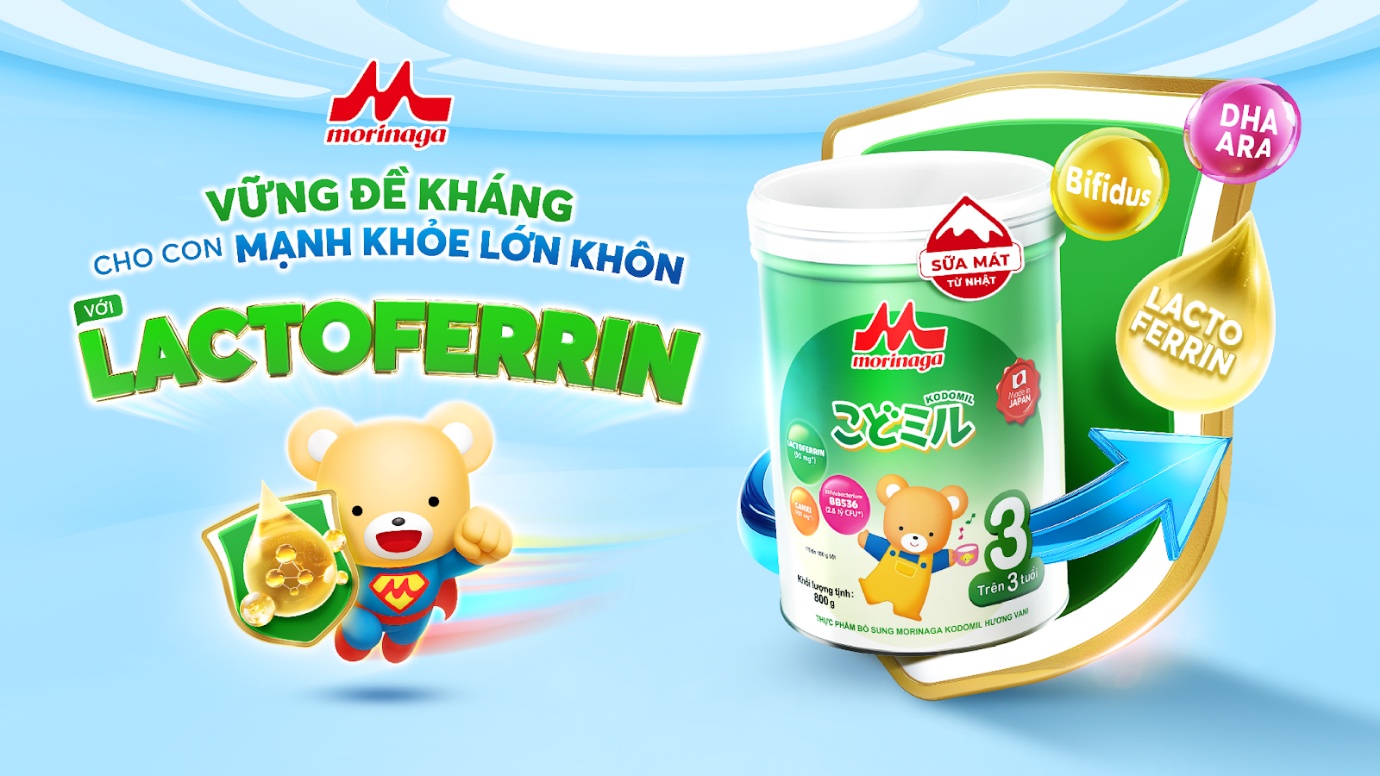 Morinaga tiên phong bổ sung Lactoferrin vào sữa công thức