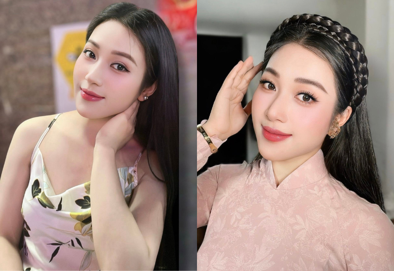 Một trong những điểm nổi bật của Nguyễn Thị Thủy chính là mái tóc đen, suông dài. Đây cũng là một trong những nét đặc trưng, làm nên vẻ đẹp dịu dàng và cuốn hút của nữ Thượng úy. 