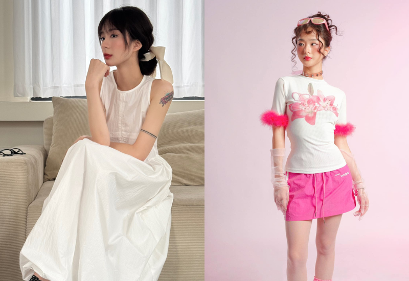 Không đóng khung bản thân ở một style cố định, Hiền Anh có thể hóa thành "nàng thơ" thanh thuần, cô gái năng động đời thường hay fashionista cá tính chỉ trong vài khung hình. Sự biến hóa này khiến cô luôn mới mẻ, thú vị và để lại ấn tượng đặc biệt trong mắt người xem.