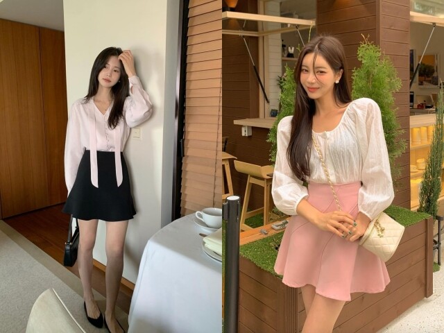 Nếu muốn sống ảo, áo blouse và chân váy là lựa chọn không thể bỏ qua.
