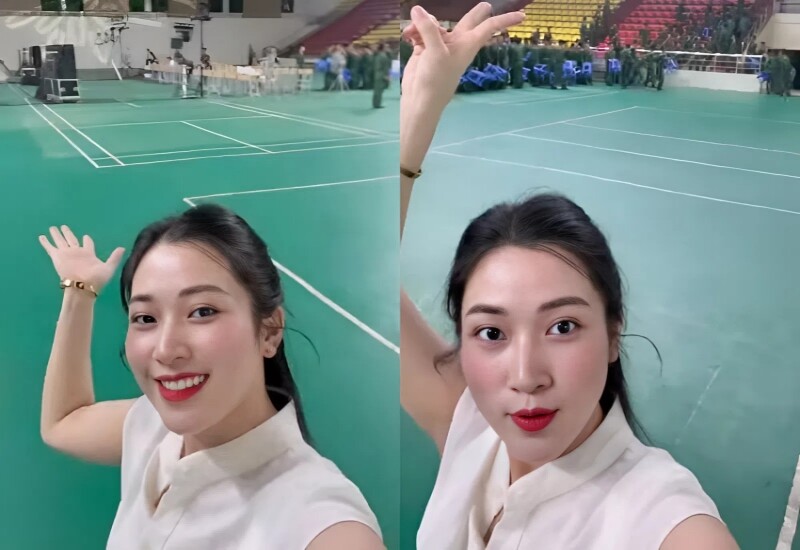 Trên mạng xã hội, Nguyễn Thị Thủy cũng hào hứng chia sẻ những hình ảnh tập luyện cùng đồng đội.