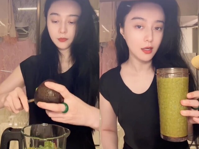 Phạm Băng Băng duy trì thói quen uống sinh tố rau xanh với sự kết hợp từ cải xoăn, bơ, chanh leo, chanh vàng, dứa, lê, dầu ô liu và bột protein.