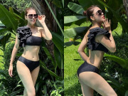 Thời trang - Á hậu mua giải 600 triệu diện bikini o ép vòng một căng tràn, sinh 3 con vẫn mê mặc "thiếu vải" khoe dáng nuột nà