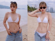 Thời trang - Thanh Hương khoe vóc dáng đẹp hút mắt với bikini