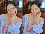 Phương Linh khoe cận làn da láng mịn không tì vết khi đến Quy Nhơn