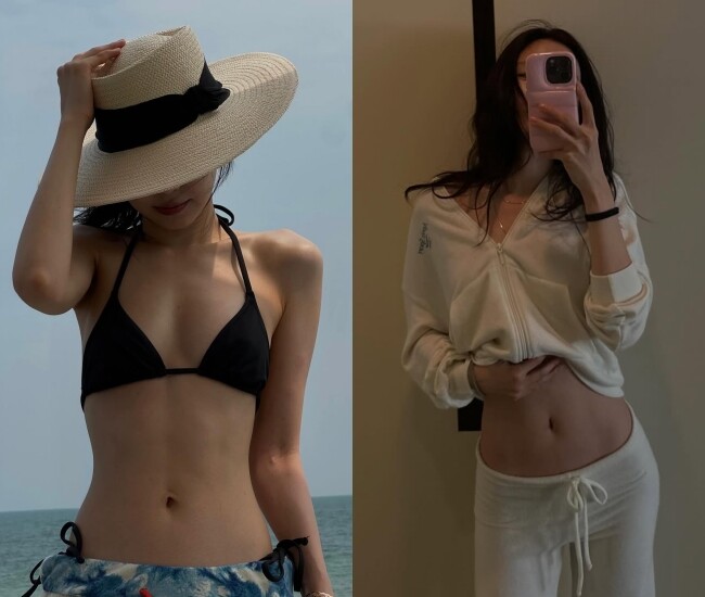 Vòng eo đáng mơ ước của Son Na Eun.