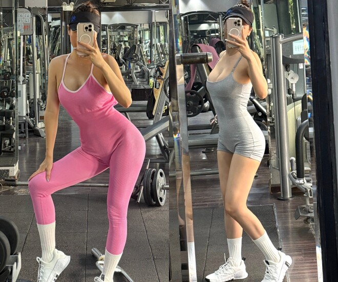Trang phục bó sát khi tập gym của Quế Vân từng vấp phải ý kiến trái chiều từ dư luận.