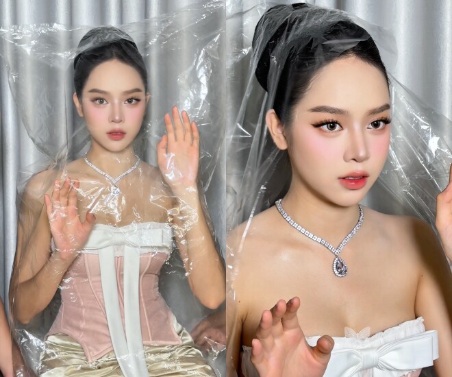 Cận cảnh visual xinh như búp bê sống của Hoa hậu Thanh Thủy.