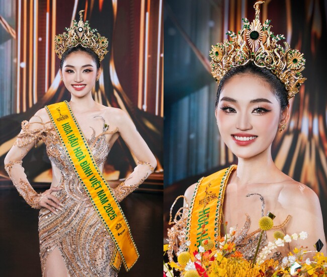 Tân Hoa hậu Hoà bình Việt Nam - Nguyễn Thị Yến Nhi, sinh năm 2004, đến từ Đắk Lắk.